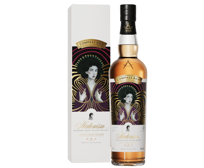 Compass Box Hedonism Blended Grain 2025 Release 750ml (Scan Correct Item)