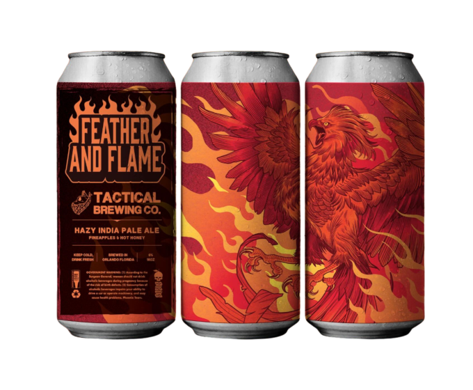 Tactical Feather & Flame 16oz 4-Pack Can
