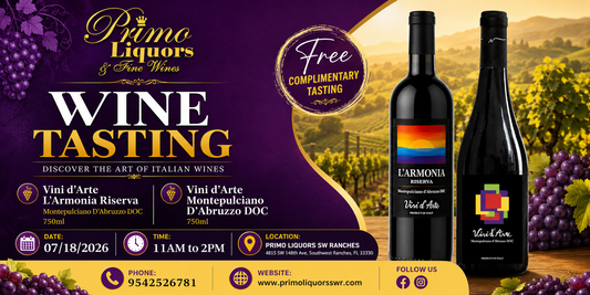 Free Italian Wine Tasting at Primo Liquors SW Ranches | July 18, 2026