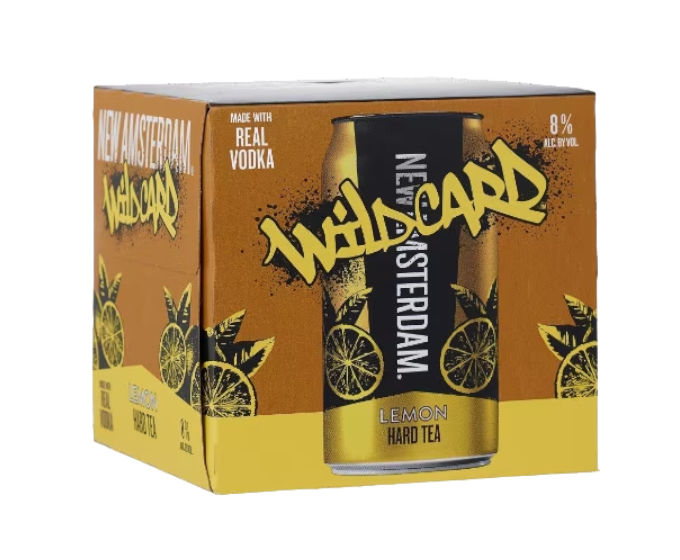 New Amsterdam Wild Card Lemon Hard Tea 355ml 4-Pack Can