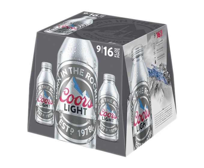 Coors Light 16oz 9-Pack Aluminum Bottle