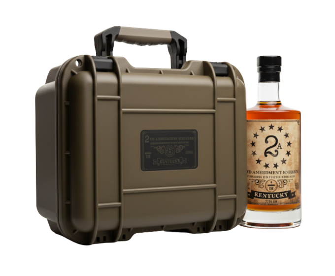 2A 2nd Amendment Straight Bourbon W/ Alpha Gun Case 750ml