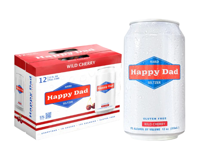 Happy Dad Hard Seltzer Wild Cherry 12oz 12-Pack Can