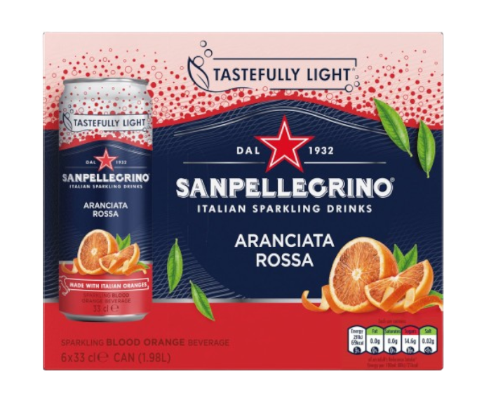 San Pellegrino Aranciata Rossa 11.15oz 6-Pack Can