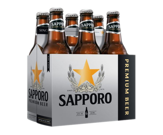 Sapporo Premium 12oz 6-Pack Bottle