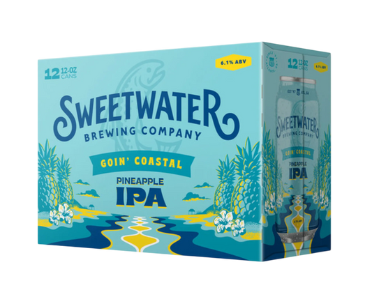 Sweet Water Goin Coastal IPA Pineapple 12oz 12-Pack Can