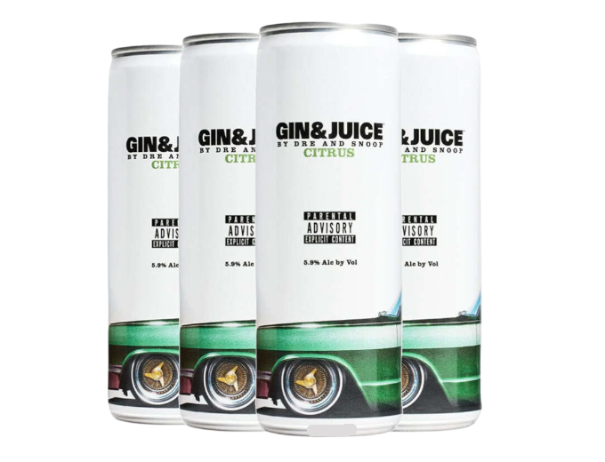 Gin & Juice By Dre And Snoop Citrus 355ml 4-Pack Can