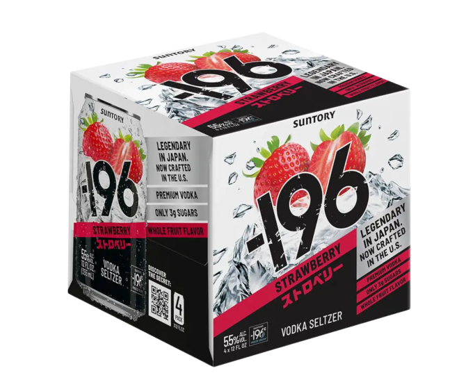 Suntory 196 Strawberry 12oz 4-Pack Can