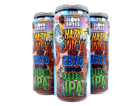 Clown Shoes Hazy Juicy Cryo Double IPA 16oz 4-Pack Can