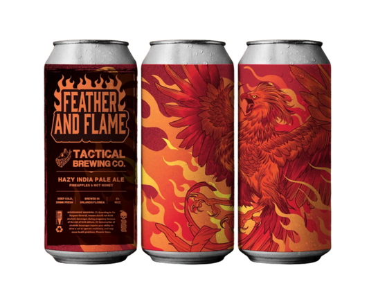 Tactical Feather & Flame 16oz 4-Pack Can