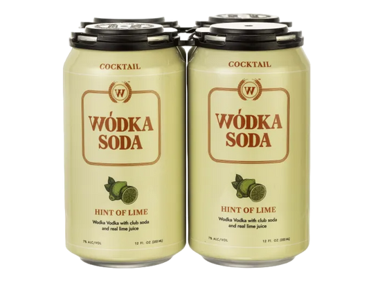 Wodka Soda Hint of Lime 12oz 4-Pack Can