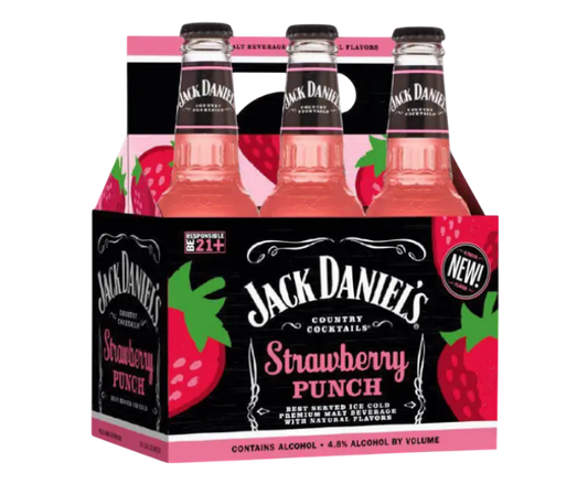 Jack Daniels Strawberry Punch 10oz 6-Pack Bottle