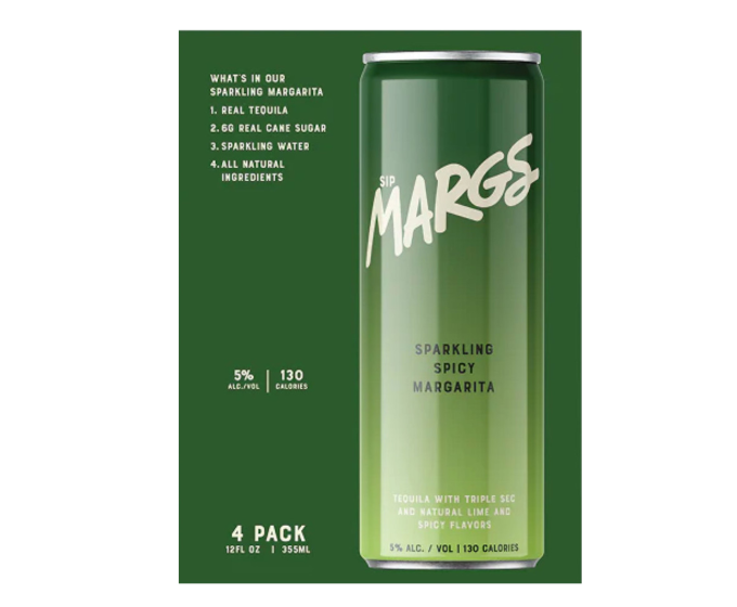 Sip Margs Sparkling Spicy Margarita 12oz 4-Pack Can