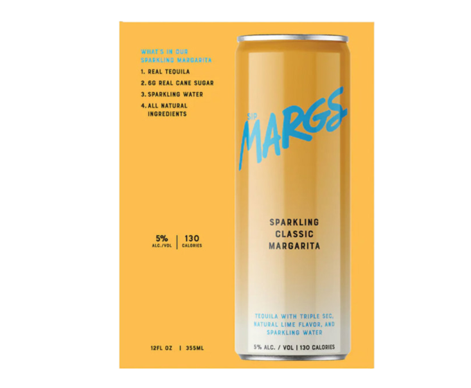 Sip Margs Sparkling Classic Margarita 12oz 4-Pack Can