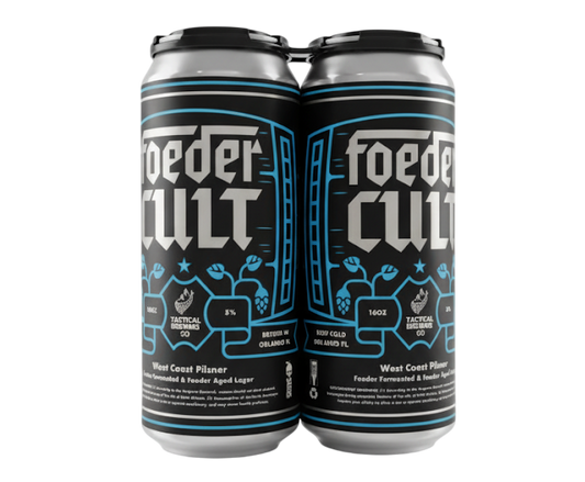 Tactical Foeder Cult West Coast Pilsner 16oz 4-Pack Can (No Barcode)
