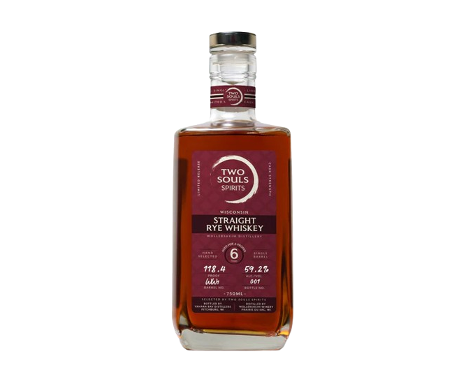 Two Souls Wollersheim 6 Years  Straight Rye 750ml