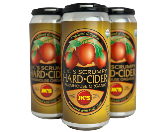 JKs Scrumpy Farmhouse Organic Apple 16oz 4-Pack Can