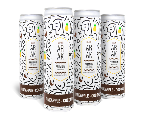 Miami Arak Pineapple Hard Seltzer 12oz 4-Pack Can