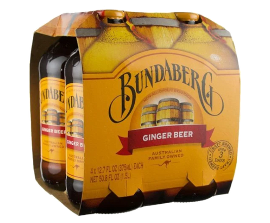 Bundaberg Ginger Beer 12.7oz 4-Pack Can