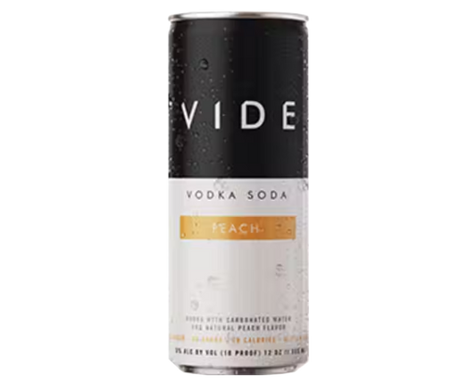 Vide Peach Vodka Soda 12oz Single Can