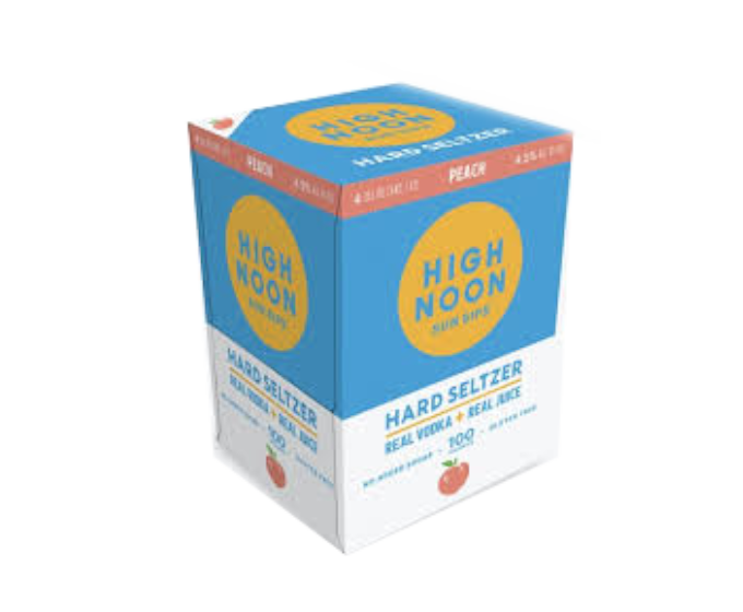 High Noon Vodka & Soda Peach 12oz 4-Pack Can (DNO P2)