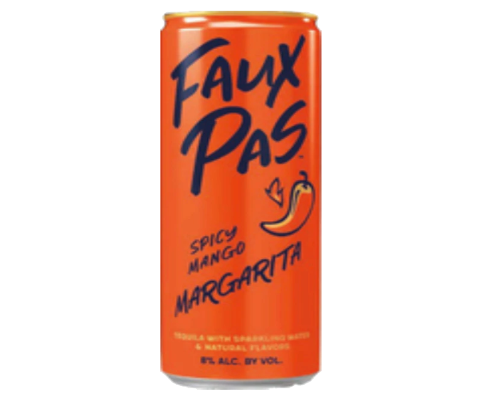 Faux Pas Spicy Mango Margarita 250ml 4-Pack Can