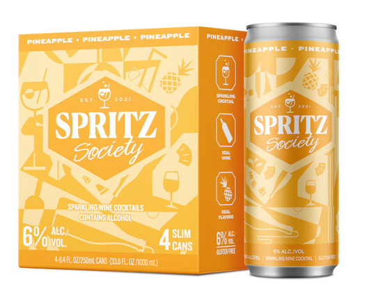 Spritz Society Pineapple 8.4oz 4-Pack Can