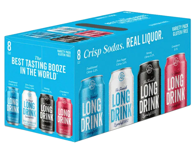 The Finnish Long Drink Variety 355ml 8-Pack Can (C/S/Z/TR)