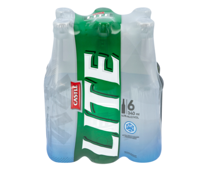 Castle Lager Lite 6-Pack Bottle