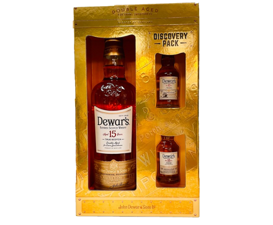 Dewars 15 Discovery Pack 750ml (With 2-50ml)