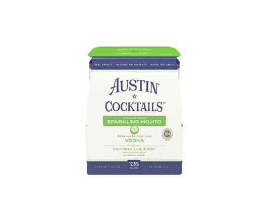 Austin Sparkling Cucumber Mojito 8.4oz 4-Pack Can