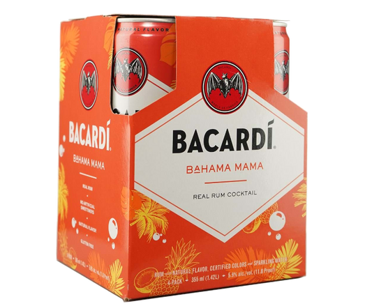 Bacardi Bahama Mama Cocktail 355ml 4-Pack Can