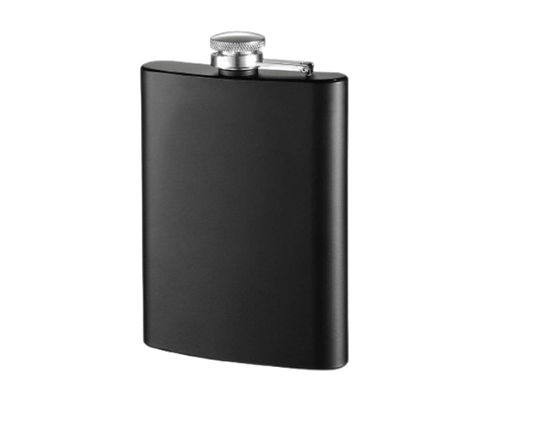 Hip Flask 8oz Black (No Barcode)