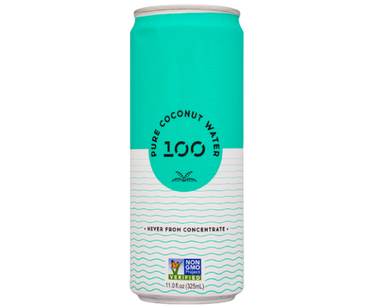 100 Coconuts Pure Water 11oz 12-Pack Can