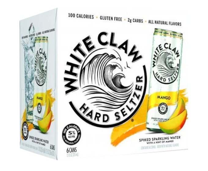 White Claw Hard Seltzer Mango 12oz 6-Pack Can