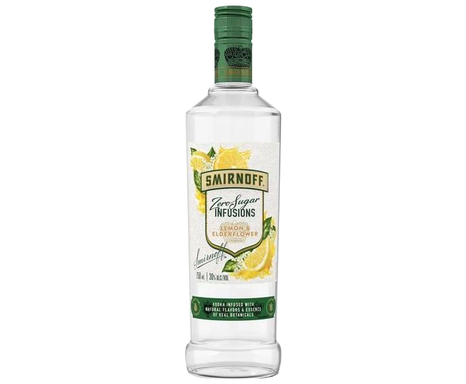 Smirnoff Zero Sugar Lemon & Elderflower 750ml (DNO P1)