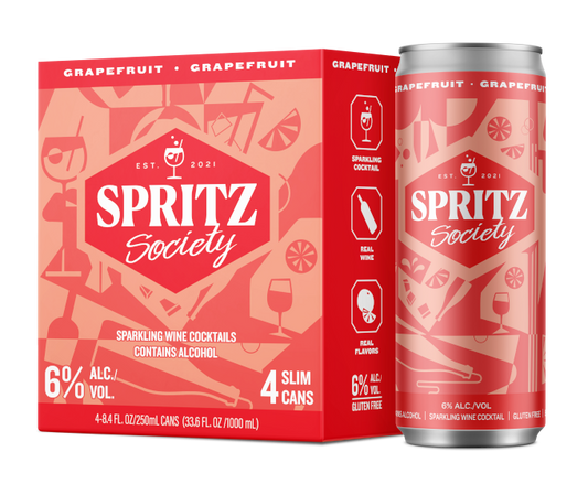 Spritz Society Grape Fruit 8.4oz 4-Pack Can