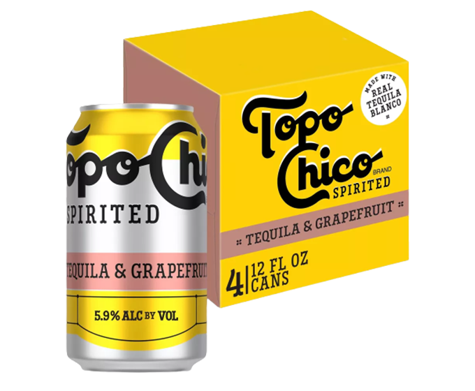 Topo Chico Spirited Tequila Grapefruit 12oz 4-Pack Can