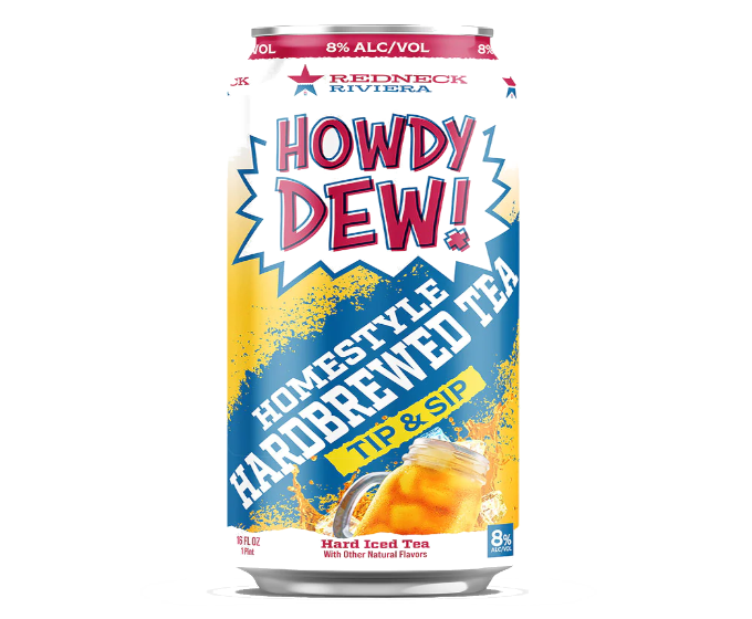 Redneck Riviera Howdy Dew Homestyle Hardbrewed Tea 16oz 6-Pack Can