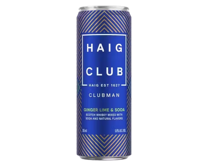 Haig Club Clubman Ginger and Lime 355ml 4-Pack Can