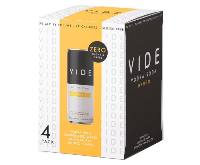 Vide Mango Vodka Soda 12oz 4-Pack Can