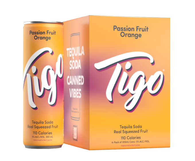 Tigo Passion Fruit Orange Tequila 355ml 4-Pack Can (DNO P4)