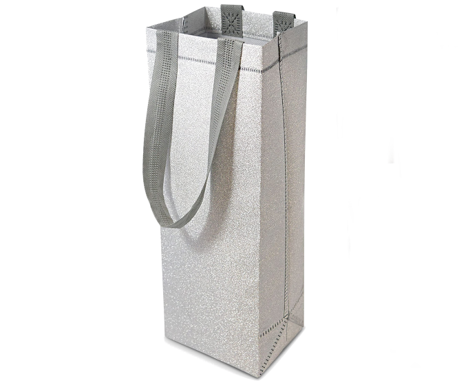 Wine Gift Bag With Handles (Silver)