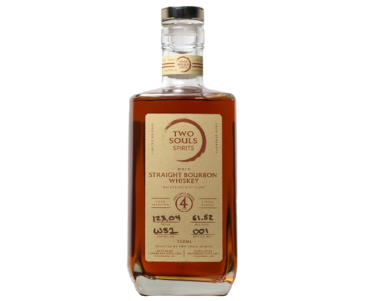 Two Souls Ohio Straight Bourbon 4 Years Watershed  750ml