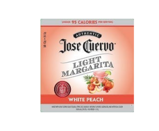 Jose Cuervo Authentic White Peach Light Margarita 200ml 4-Pack