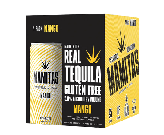 Mamitas Tequila & Soda Mango 12oz 4-Pack Can