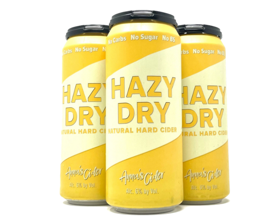 Annas Cider Hazy Dry 16oz 4-Pack Can