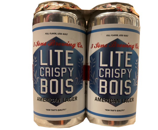 Three Sons Lite Crispy Bois 16oz 4-Pack Can (Scan Correct Item)