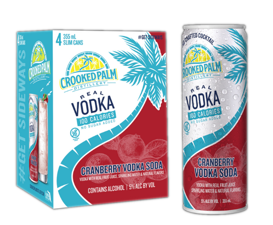 Crooked Palm Cranberry 12oz 4-Pack Can