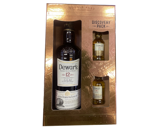 Dewars 12 Discovery Pack 750ml (With 2-50ml)